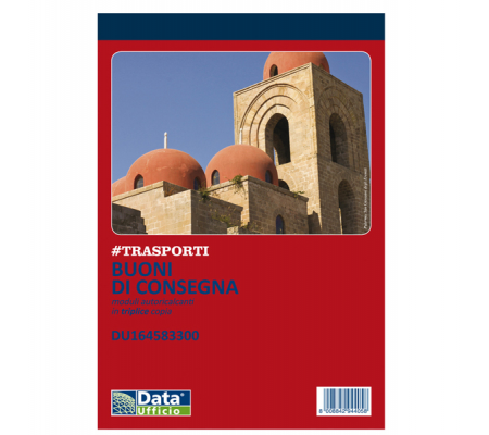 DATA UFFICIO - BLOCCO BUONI DI CONSEGNA in TRIPLICE COPIA 14,8x21 cm. - DU164583300