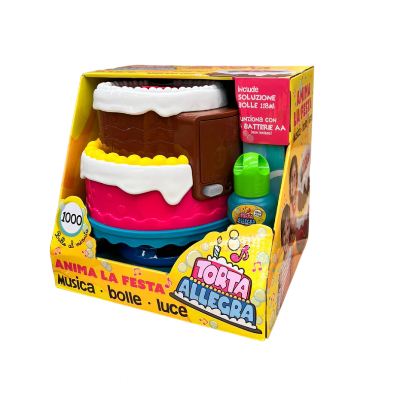MACCHINA CREA BOLLE TORTA PARTY MUSICALE - diametro 18,5 cm. ; altezza 20 cm.